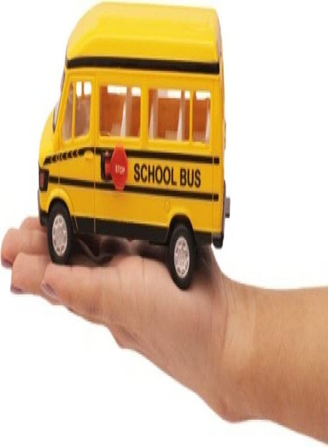 USCATALOG 21 School Bus Pull Back Friction Vehicle Toy for Kids (Pack of 1) (Yellow) - Image 4